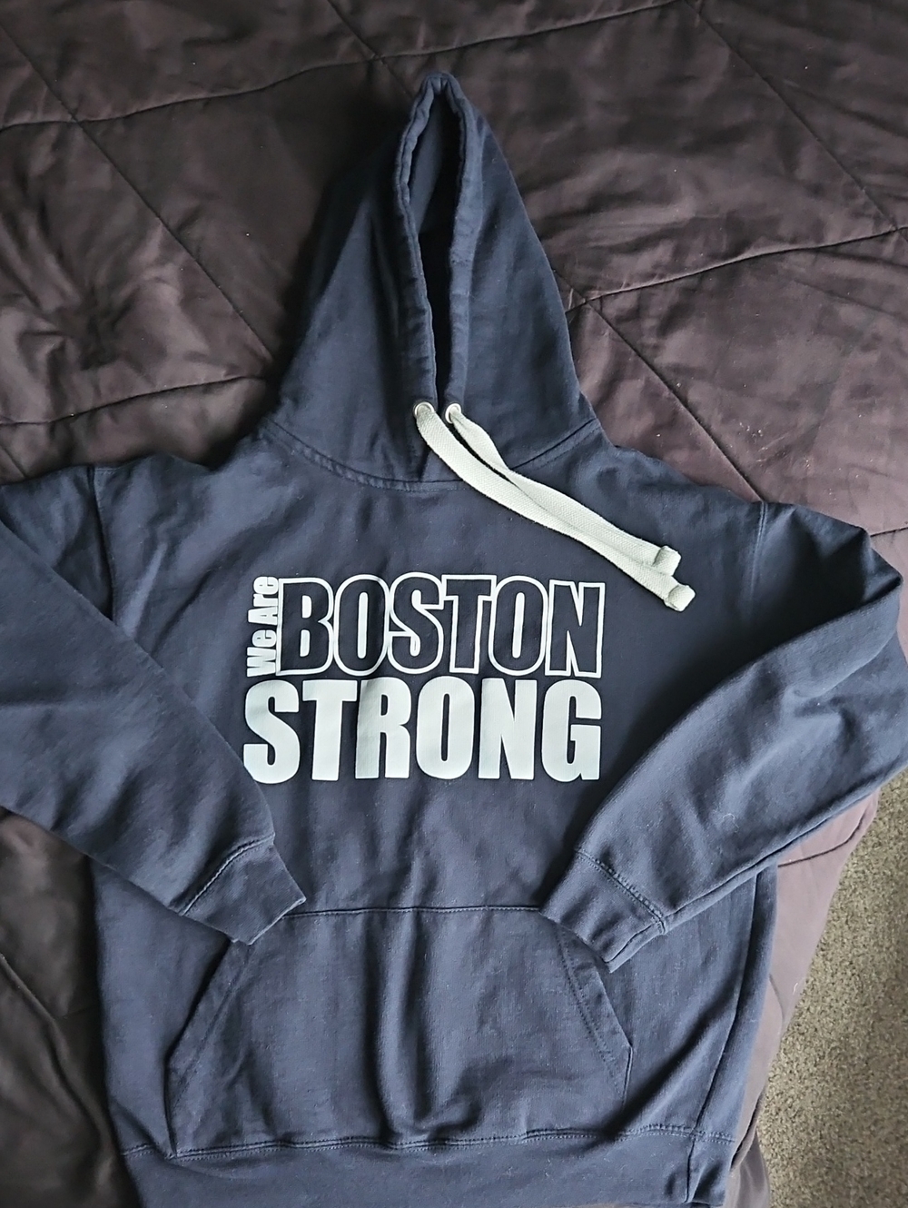 Women's Navy & White 'Boston Strong' Hoodie Sweatshirt